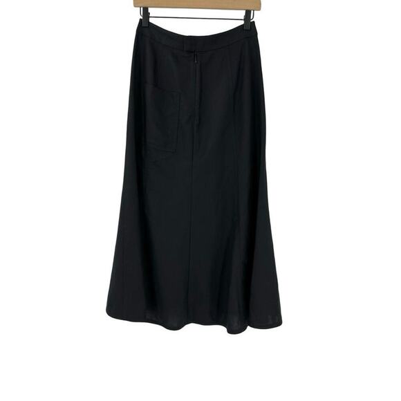 Closed Lillies Linen Blend Midi Skiet Sz S Black - Picture 7 of 8